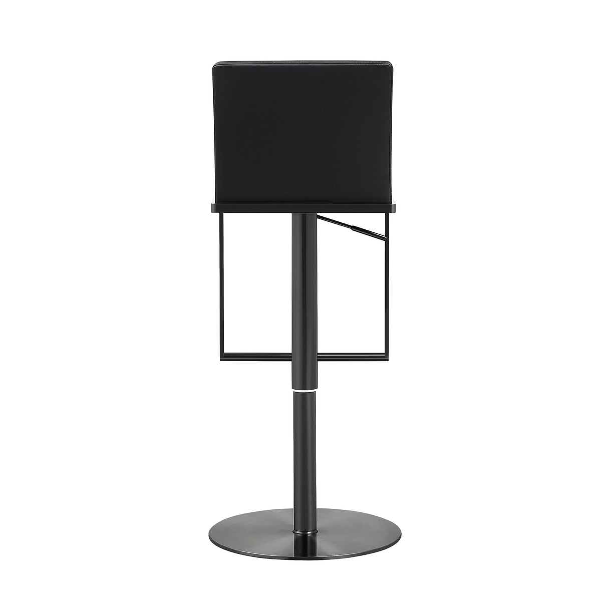 Amalfi Black Performance Vegan Leather on Black Stool by TOV Furniture at Eve Furniture