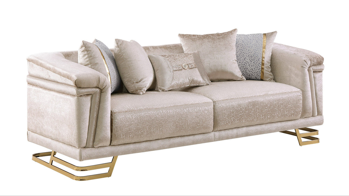 Amalfi Champagne Living Room Set by New Era Innovations at Eve Furniture