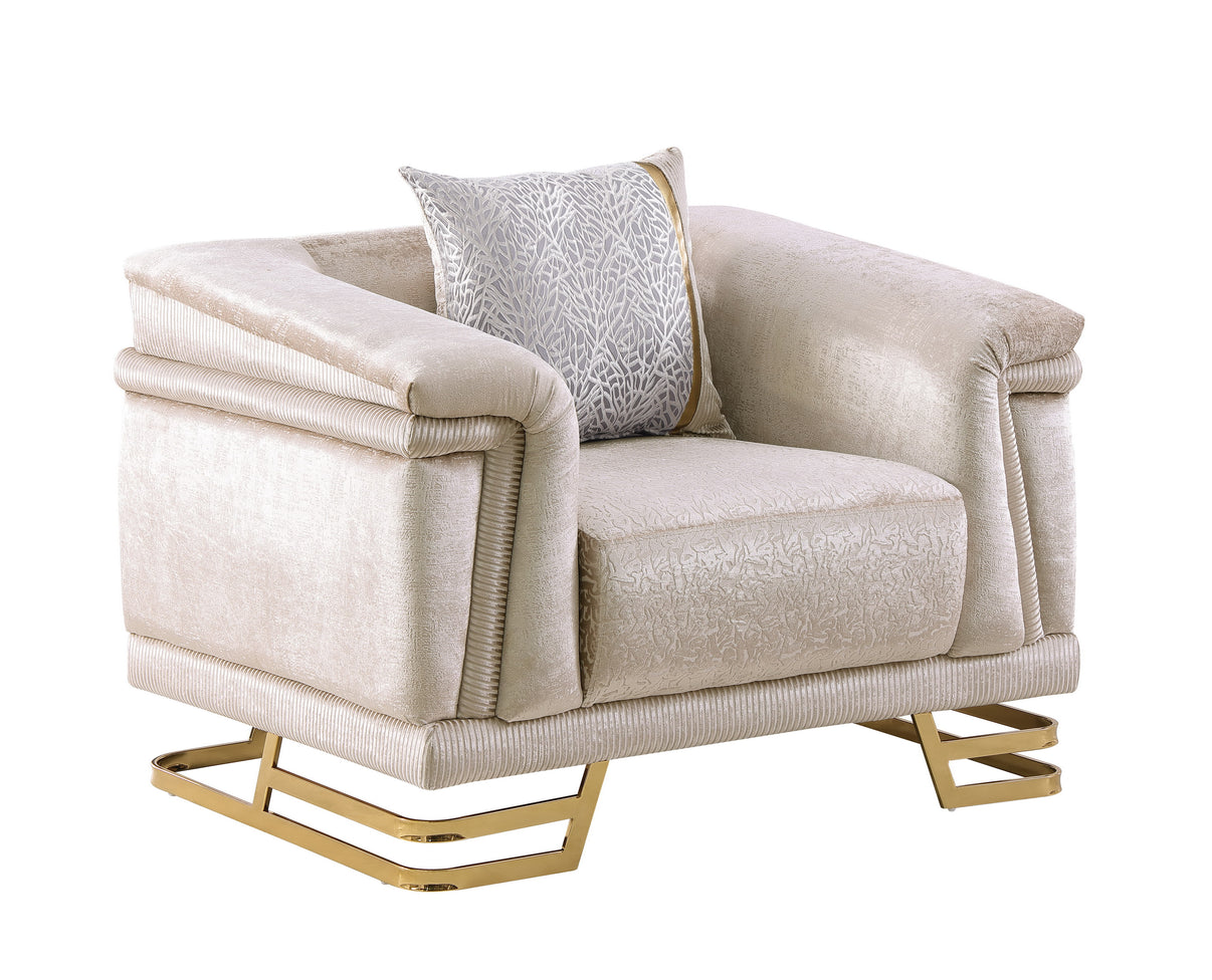 Amalfi Champagne Living Room Set by New Era Innovations at Eve Furniture