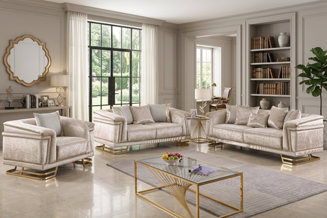Amalfi Champagne Living Room Set by New Era Innovations at Eve Furniture