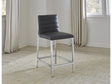 Amalfi Metal Back Bar Stool in Cobalt Leather (Set of 2) by Modus Furniture at Eve Furniture