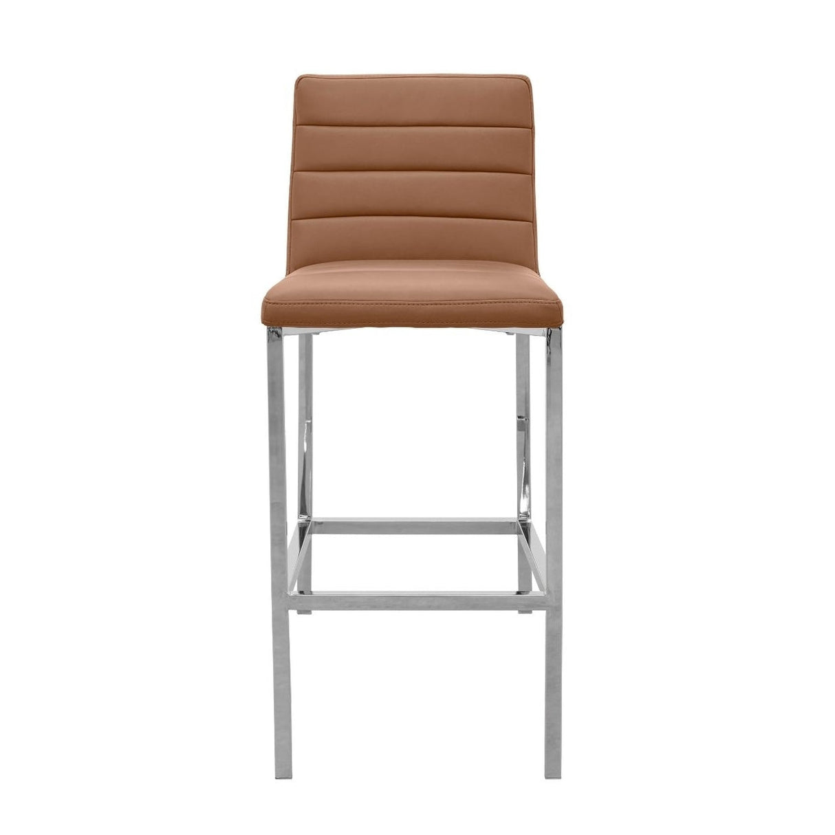 Amalfi Metal Back Bar Stool in Cognac Leather (Set of 2) by Modus Furniture at Eve Furniture