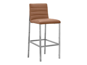 Amalfi Metal Back Bar Stool in Cognac Leather (Set of 2) by Modus Furniture at Eve Furniture