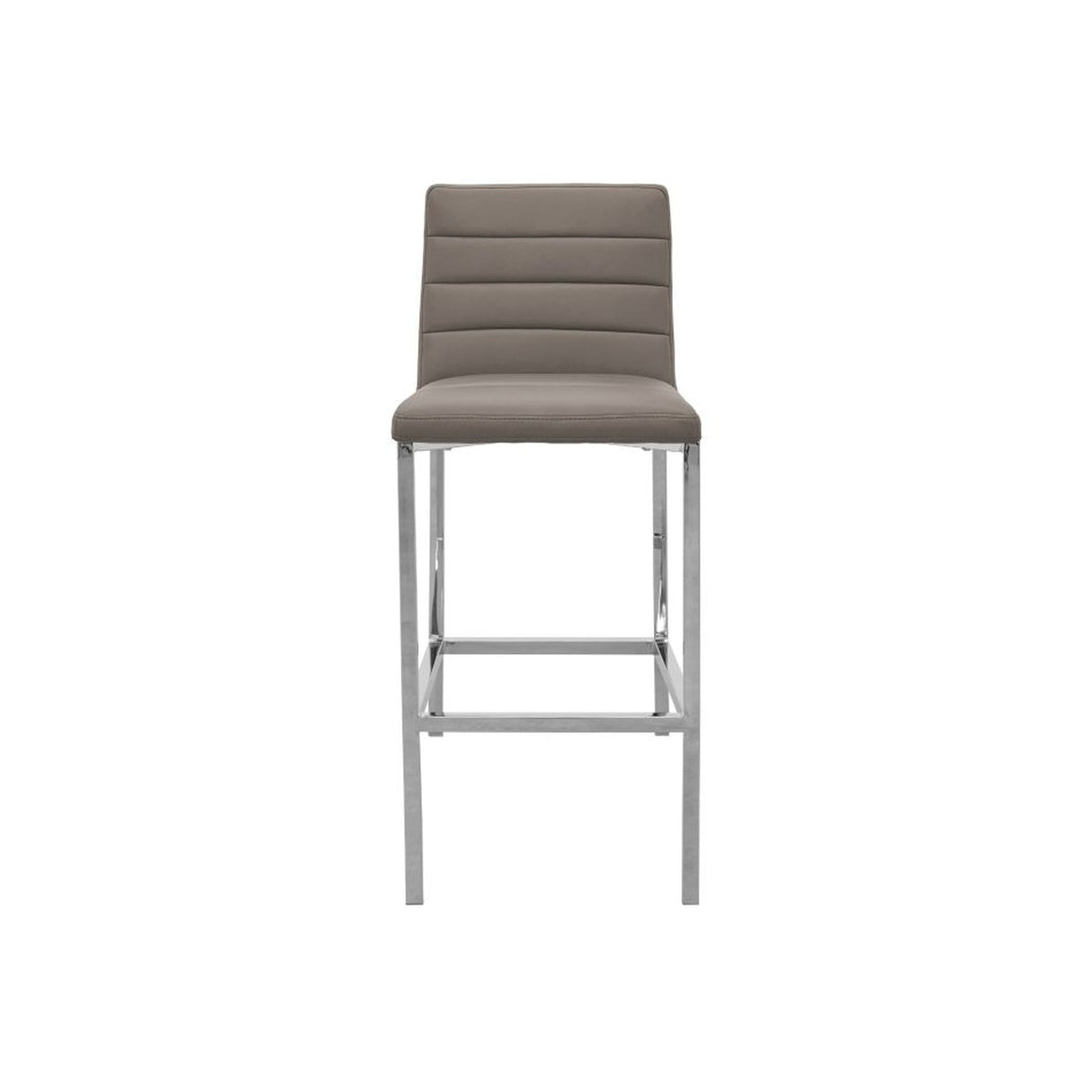 Amalfi Metal Back Bar Stool in Taupe Leather (Set of 2) by Modus Furniture at Eve Furniture