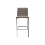 Amalfi Metal Back Bar Stool in Taupe Leather (Set of 2) by Modus Furniture at Eve Furniture
