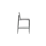 Amalfi Metal Back Bar Stool in White Leather (Set of 2) by Modus Furniture at Eve Furniture