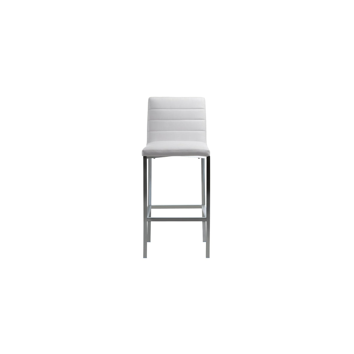 Amalfi Metal Back Bar Stool in White Leather (Set of 2) by Modus Furniture at Eve Furniture