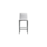 Amalfi Metal Back Bar Stool in White Leather (Set of 2) by Modus Furniture at Eve Furniture