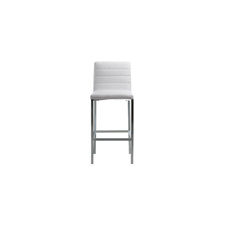 Amalfi Metal Back Bar Stool in White Leather (Set of 2) by Modus Furniture at Eve Furniture