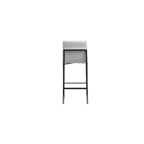 Amalfi Metal Back Bar Stool in White Leather (Set of 2) by Modus Furniture at Eve Furniture
