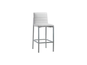 Amalfi Metal Back Bar Stool in White Leather (Set of 2) by Modus Furniture at Eve Furniture