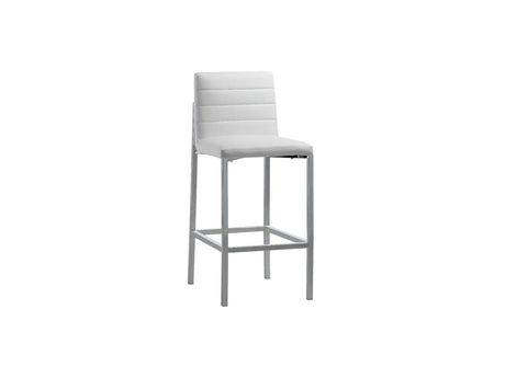 Amalfi Metal Back Bar Stool in White Leather (Set of 2) by Modus Furniture at Eve Furniture