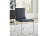 Amalfi Metal Back Chair in Cobalt Leather (Set of 2) by Modus Furniture at Eve Furniture