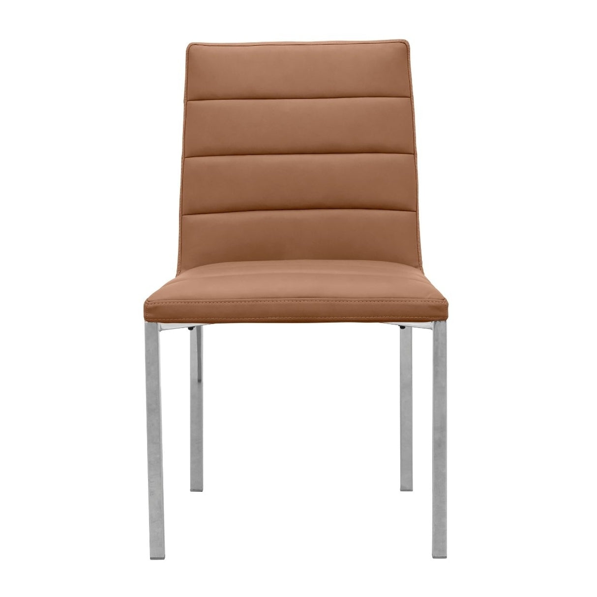 Amalfi Metal Back Chair in Cognac Leather (Set of 2) by Modus Furniture at Eve Furniture