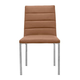 Amalfi Metal Back Chair in Cognac Leather (Set of 2) by Modus Furniture at Eve Furniture