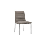 Amalfi Metal Back Chair in Taupe Leather (Set of 2) by Modus Furniture at Eve Furniture