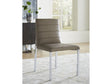 Amalfi Metal Back Chair in Taupe Leather (Set of 2) by Modus Furniture at Eve Furniture