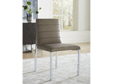 Amalfi Metal Back Chair in Taupe Leather (Set of 2) by Modus Furniture at Eve Furniture