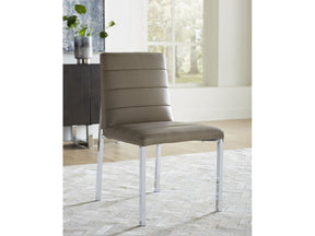 Amalfi Metal Back Chair in Taupe Leather (Set of 2) by Modus Furniture at Eve Furniture