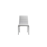 Amalfi Metal Back Chair in White Leather (Set of 2) by Modus Furniture at Eve Furniture