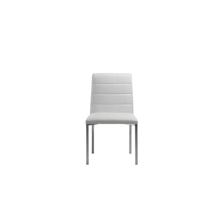 Amalfi Metal Back Chair in White Leather (Set of 2) by Modus Furniture at Eve Furniture