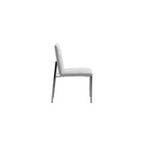 Amalfi Metal Back Chair in White Leather (Set of 2) by Modus Furniture at Eve Furniture
