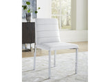 Amalfi Metal Back Chair in White Leather (Set of 2) by Modus Furniture at Eve Furniture