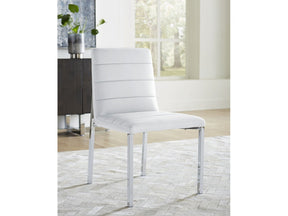 Amalfi Metal Back Chair in White Leather (Set of 2) by Modus Furniture at Eve Furniture