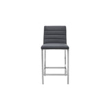 Amalfi Metal Back Counter Stool in Cobalt Leather (Set of 2) by Modus Furniture at Eve Furniture