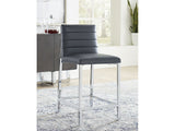 Amalfi Metal Back Counter Stool in Cobalt Leather (Set of 2) by Modus Furniture at Eve Furniture