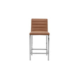 Amalfi Metal Back Counter Stool in Cognac Leather (Set of 2) by Modus Furniture at Eve Furniture