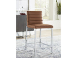 Amalfi Metal Back Counter Stool in Cognac Leather (Set of 2) by Modus Furniture at Eve Furniture