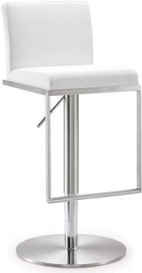 Amalfi Performance Vegan Leather Adjustable Stool by TOV Furniture at Eve Furniture