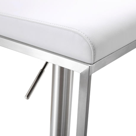 Amalfi Performance Vegan Leather Adjustable Stool by TOV Furniture at Eve Furniture