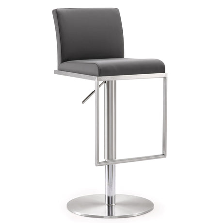 Amalfi Performance Vegan Leather Adjustable Stool by TOV Furniture at Eve Furniture