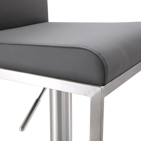 Amalfi Performance Vegan Leather Adjustable Stool by TOV Furniture at Eve Furniture