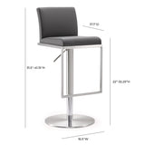 Amalfi Performance Vegan Leather Adjustable Stool by TOV Furniture at Eve Furniture