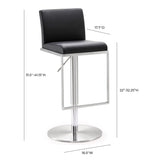 Amalfi Performance Vegan Leather Adjustable Stool by TOV Furniture at Eve Furniture
