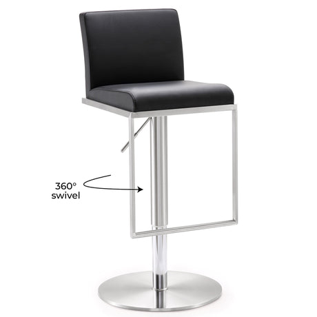 Amalfi Performance Vegan Leather Adjustable Stool by TOV Furniture at Eve Furniture