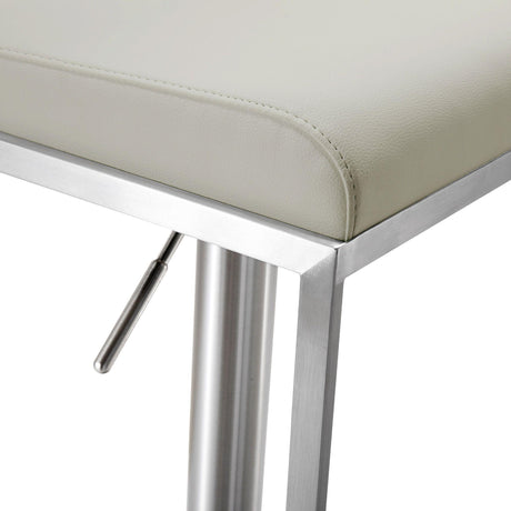 Amalfi Performance Vegan Leather Adjustable Stool by TOV Furniture at Eve Furniture