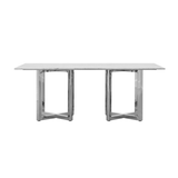 Amalfi Rectangular Carrara Marble Top Dining Table by Modus Furniture at Eve Furniture