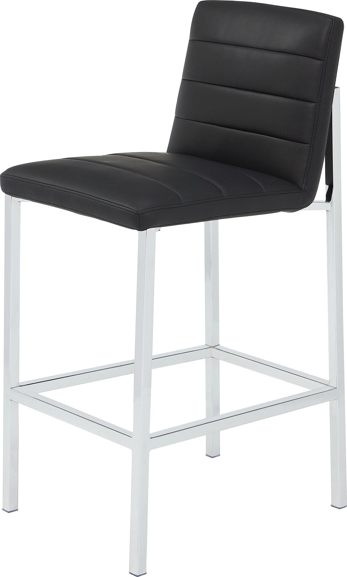 Amalfi Soot/Chrome Metal Back Bar Stool (Set of 2)