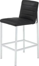 Amalfi Soot/Chrome Metal Back Bar Stool (Set of 2)