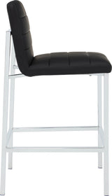 Amalfi Soot/Chrome Metal Back Bar Stool (Set of 2)