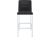 Amalfi Soot/Chrome Metal Back Bar Stool (Set of 2)