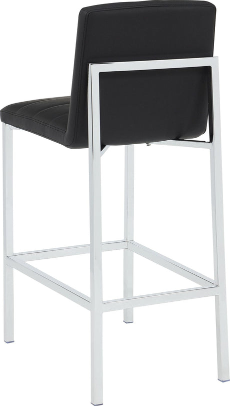 Amalfi Soot/Chrome Metal Back Bar Stool (Set of 2) by Modus Furniture at Eve Furniture