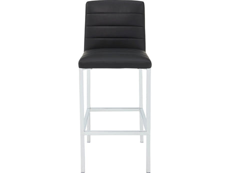 Amalfi Soot/Chrome Metal Back Bar Stool (Set of 2) by Modus Furniture at Eve Furniture
