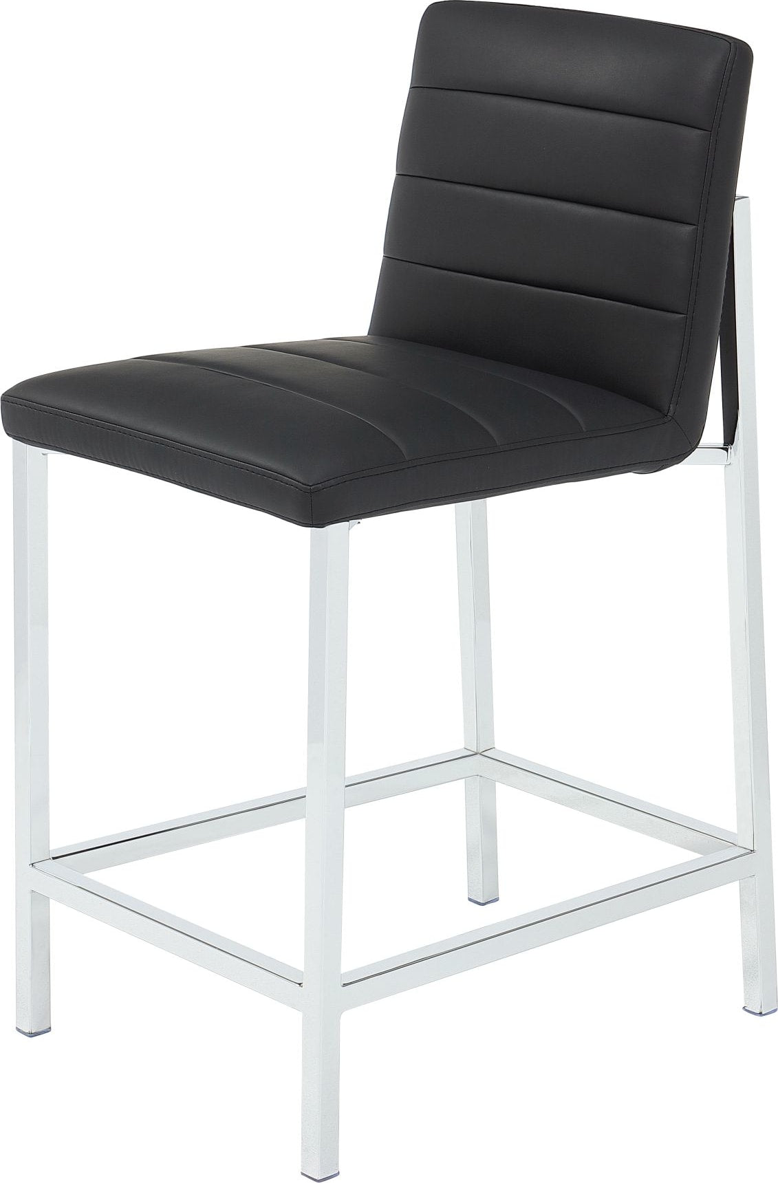 Amalfi Soot/Chrome Metal Back Counter Stool (Set of 2)
