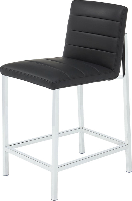 Amalfi Soot/Chrome Metal Back Counter Stool (Set of 2) by Modus Furniture at Eve Furniture