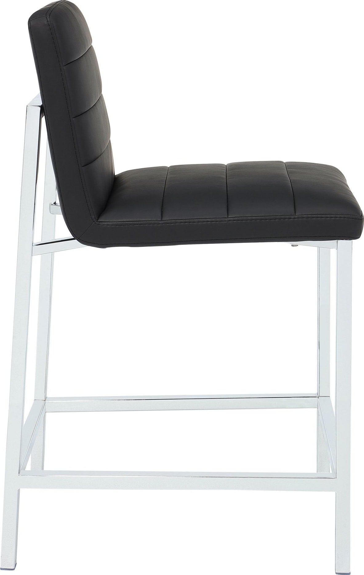 Amalfi Soot/Chrome Metal Back Counter Stool (Set of 2)